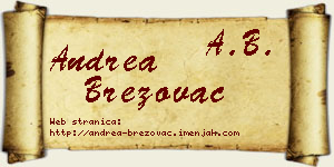 Andrea Brezovac vizit kartica